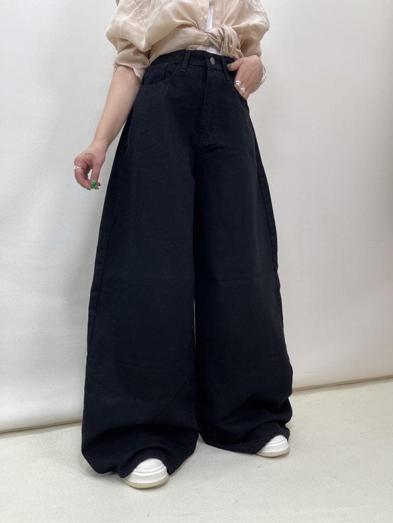 شلوار جین زنانه سوپر بگ بالون مشکی