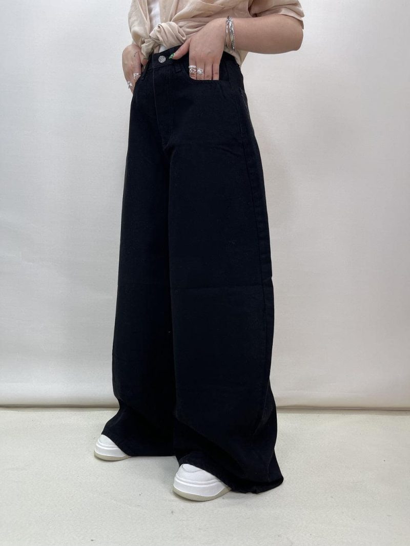 شلوار جین زنانه سوپر بگ بالون مشکی