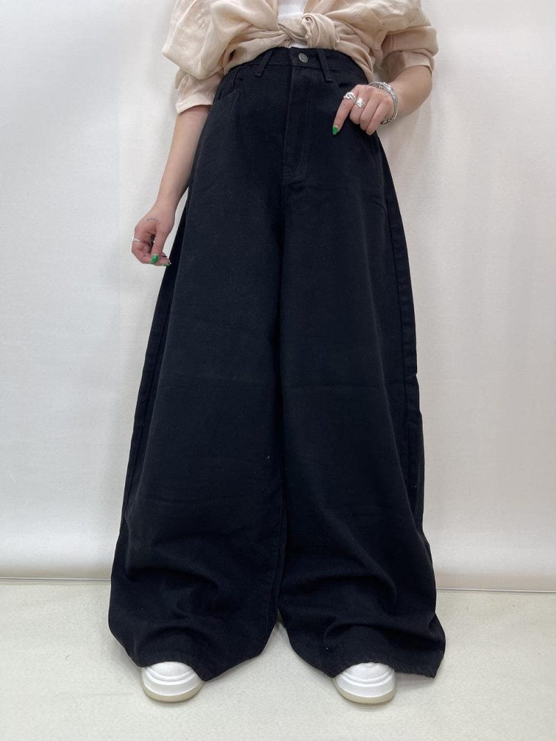 شلوار جین زنانه سوپر بگ بالون مشکی