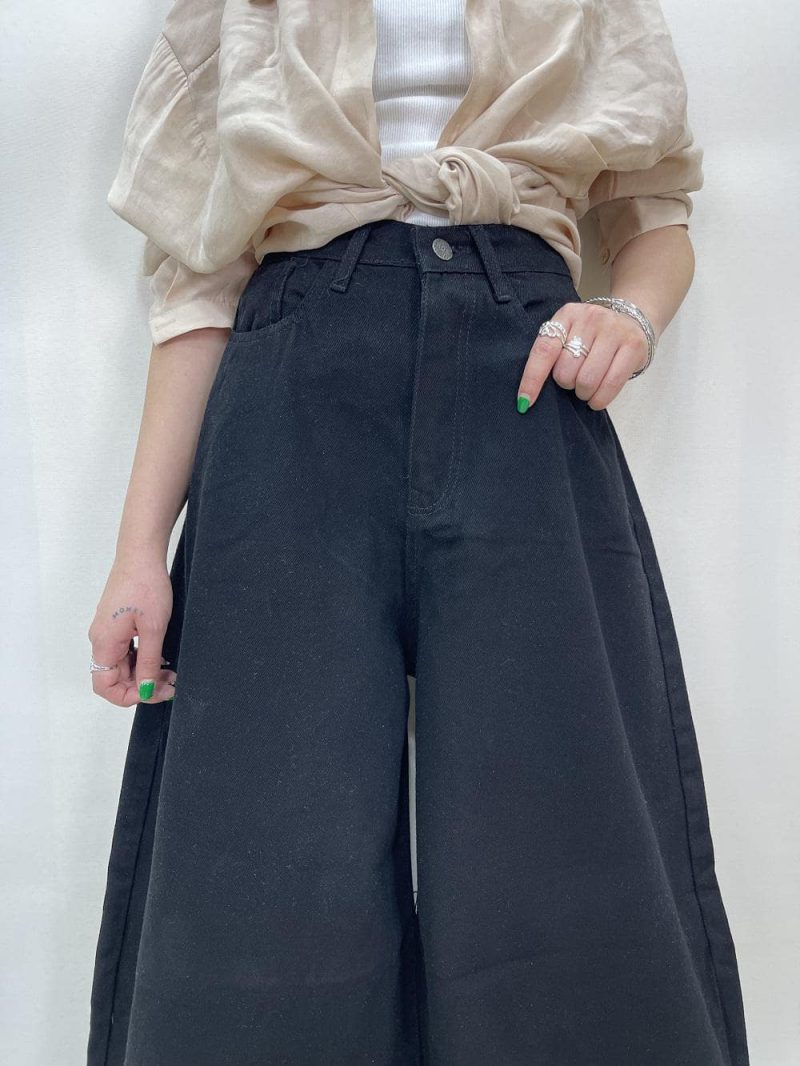 شلوار جین زنانه سوپر بگ بالون مشکی