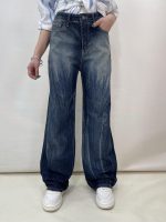 شلوار جین زنانه بگ آبی تیره