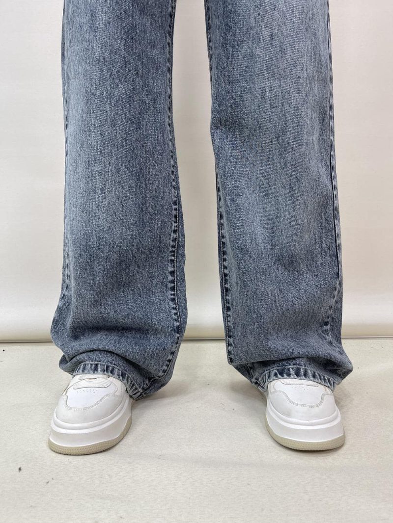 شلوار جین زنانه بگ آبی کارپنتری