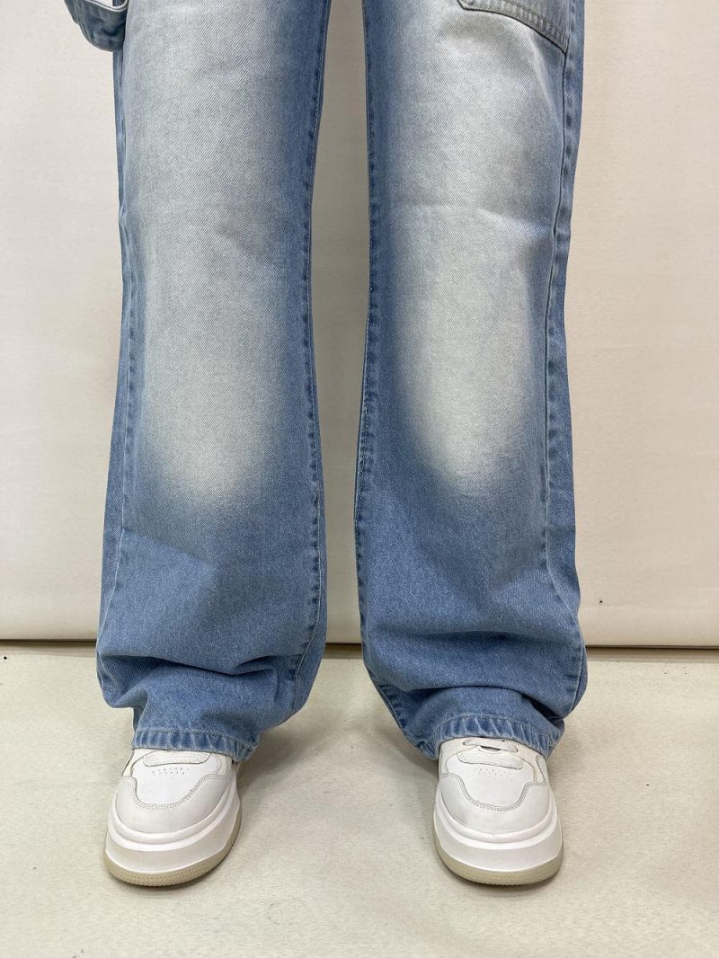 شلوار جین زنانه بگ آبی روشن