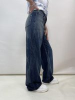 شلوار جین زنانه بگ آبی تیره