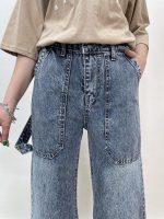 شلوار جین زنانه بگ آبی کارپنتری