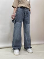 شلوار جین زنانه بگ آبی کارپنتری