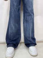 شلوار جین زنانه بگ آبی تیره