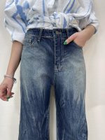 شلوار جین زنانه بگ آبی تیره