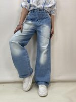 شلوار جین زنانه بگ آبی روشن