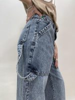 شلوار جین زنانه بگ آبی کارپنتری