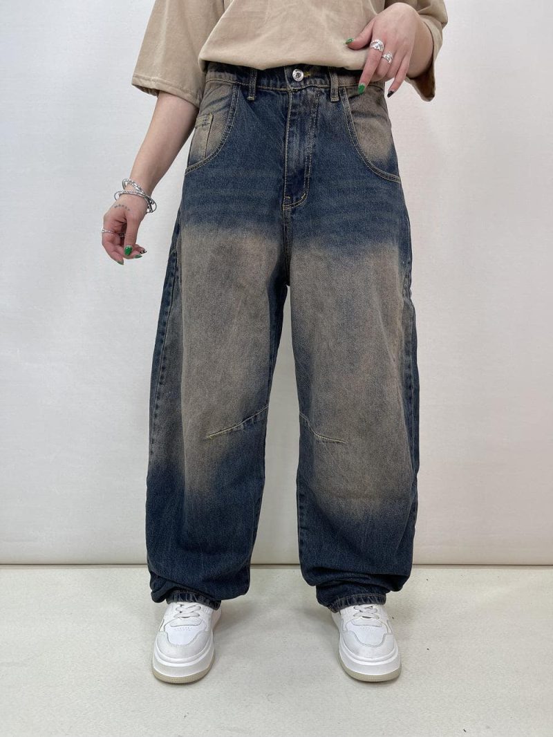 شلوار جین زنانه بالونی آبی تینت