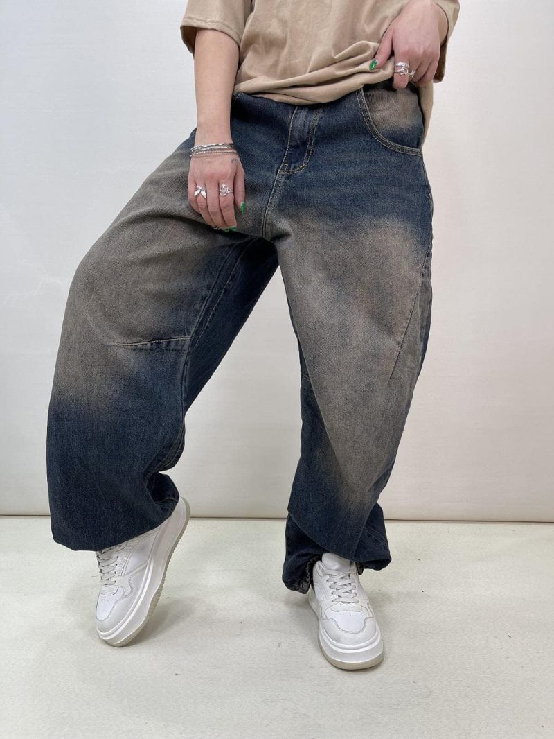 شلوار جین زنانه بالونی آبی تینت