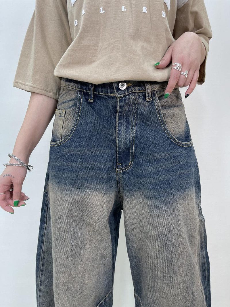 شلوار جین زنانه بالونی آبی تینت