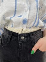 شلوار جین زنانه فول بگ زغالی