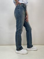 شلوار جین زنانه نیم بگ کثیف شور