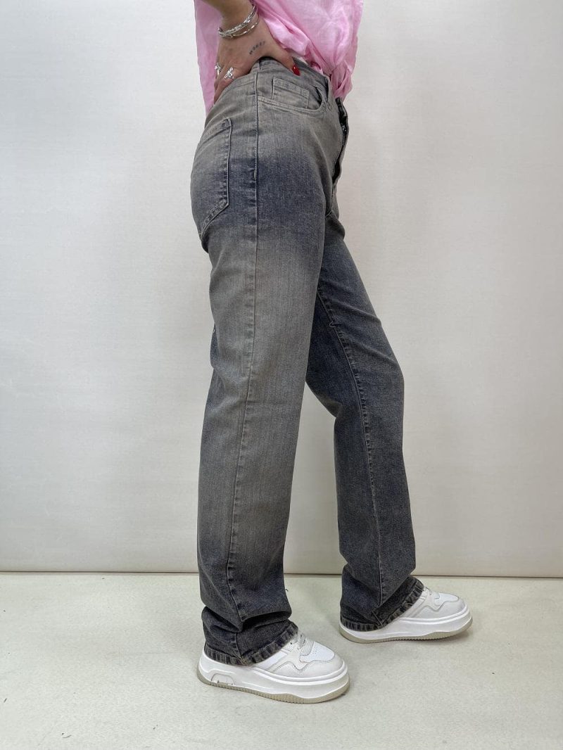 شلوار جین زنانه نیم بگ سنگشور متفاوت