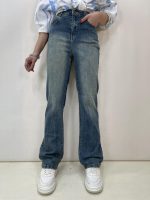 شلوار جین زنانه نیم بگ کثیف شور
