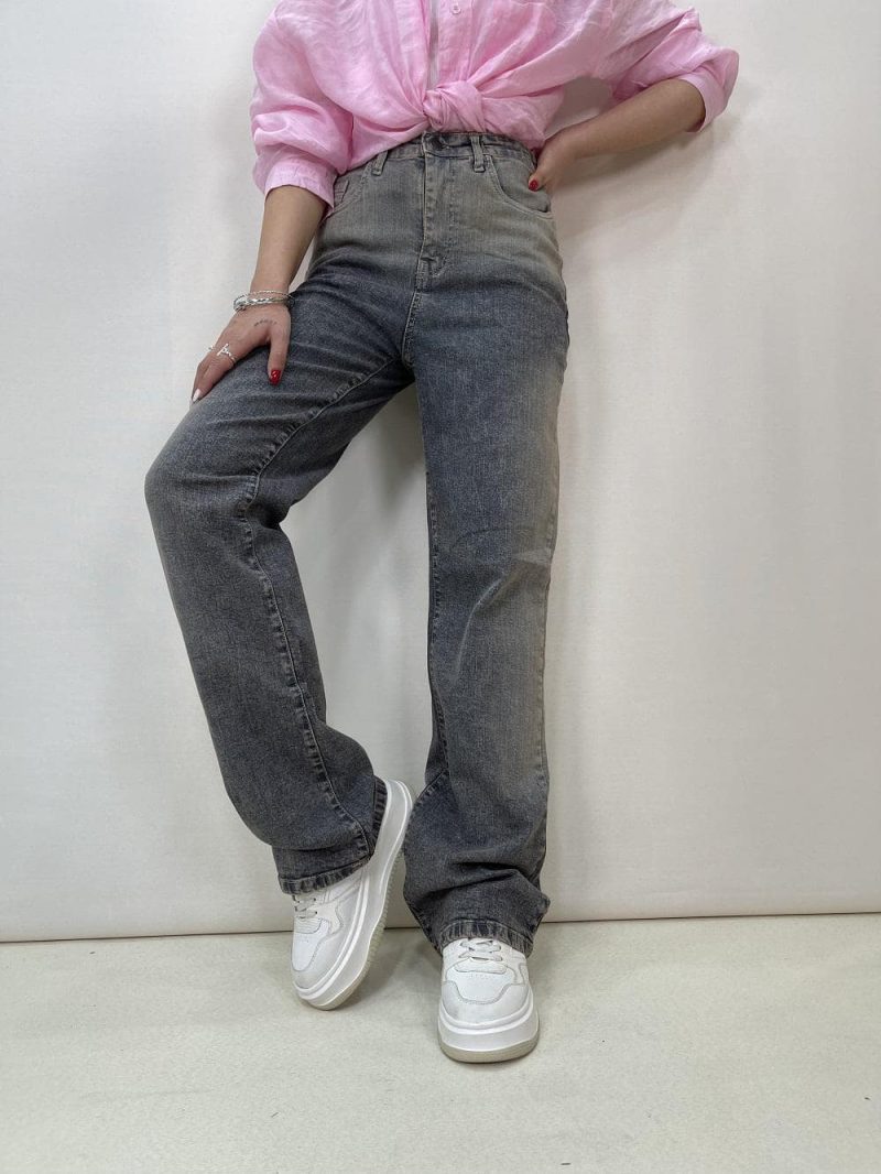 شلوار جین زنانه نیم بگ سنگشور متفاوت