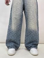 شلوار جین زنانه بگ طرحدار گوچی