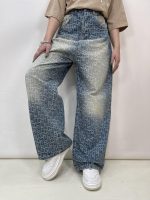 شلوار جین زنانه بگ طرحدار گوچی
