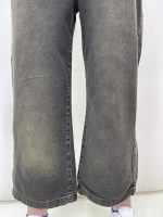شلوار جین زنانه واید زغالی