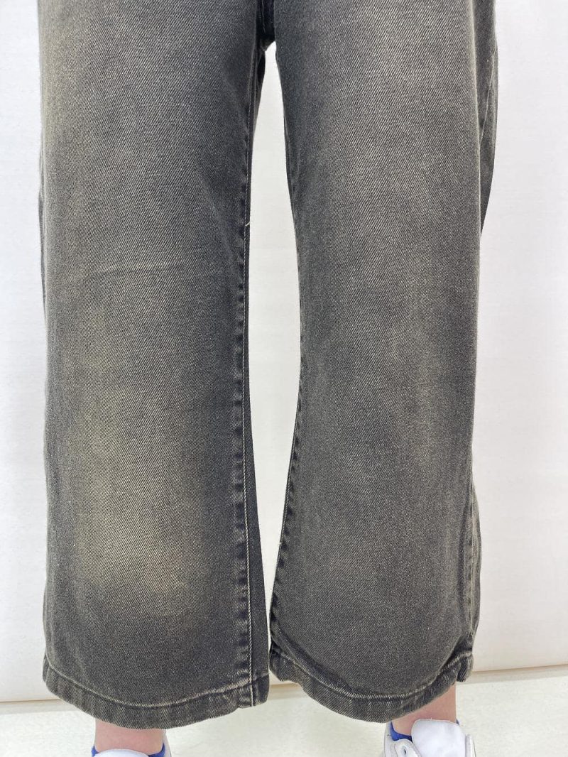 شلوار جین زنانه واید زغالی