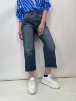 شلوار جین زنانه واید قد 90 آبی
