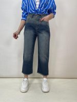 شلوار جین زنانه واید قد 90 آبی