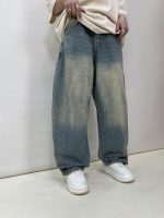شلوار جین زنانه بالونی آبی روشن