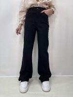 شلوار جین زنانه نیم بگ مشکی