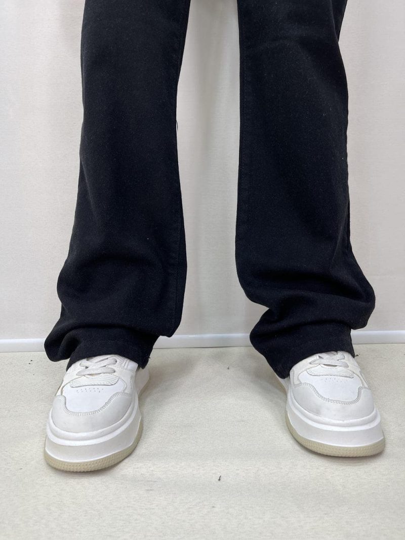 شلوار جین زنانه نیم بگ مشکی