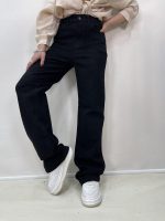 شلوار جین زنانه نیم بگ مشکی