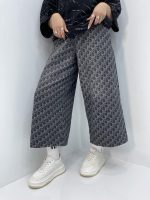 شلوار جین زنانه فول بگ زغالی دیور