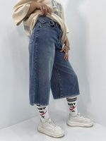 شلوارک جین زنانه فول بگ آبی سنگشور