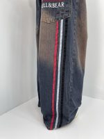 شلوار جین زنانه فول بگ آبی سنگشور گلدوزی