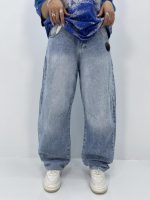 شلوار جین زنانه بالونی آبی روشن