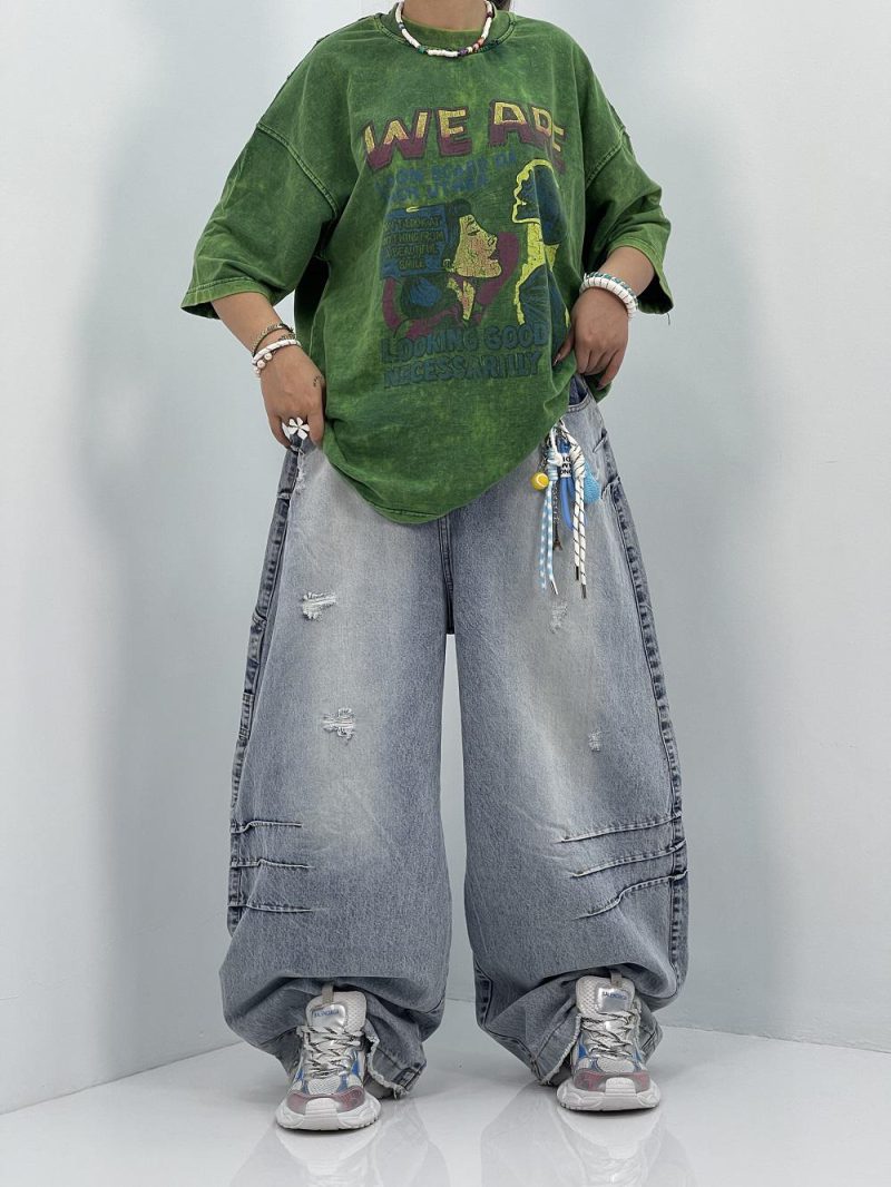 تیشرت باکسی سنگشور سبز