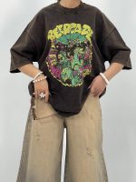 تیشرت باکسی سنگشور قهوه ای