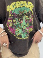 تیشرت باکسی سنگشور قهوه ای