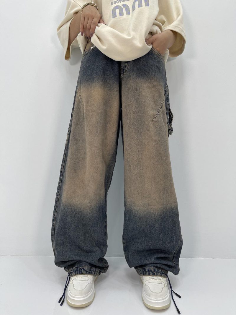 شلوار جین زنانه بالونی مکس آبی سنگشور