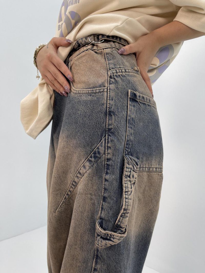 شلوار جین زنانه بالونی مکس آبی سنگشور