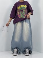 تیشرت باکسی سنگشور بنفش