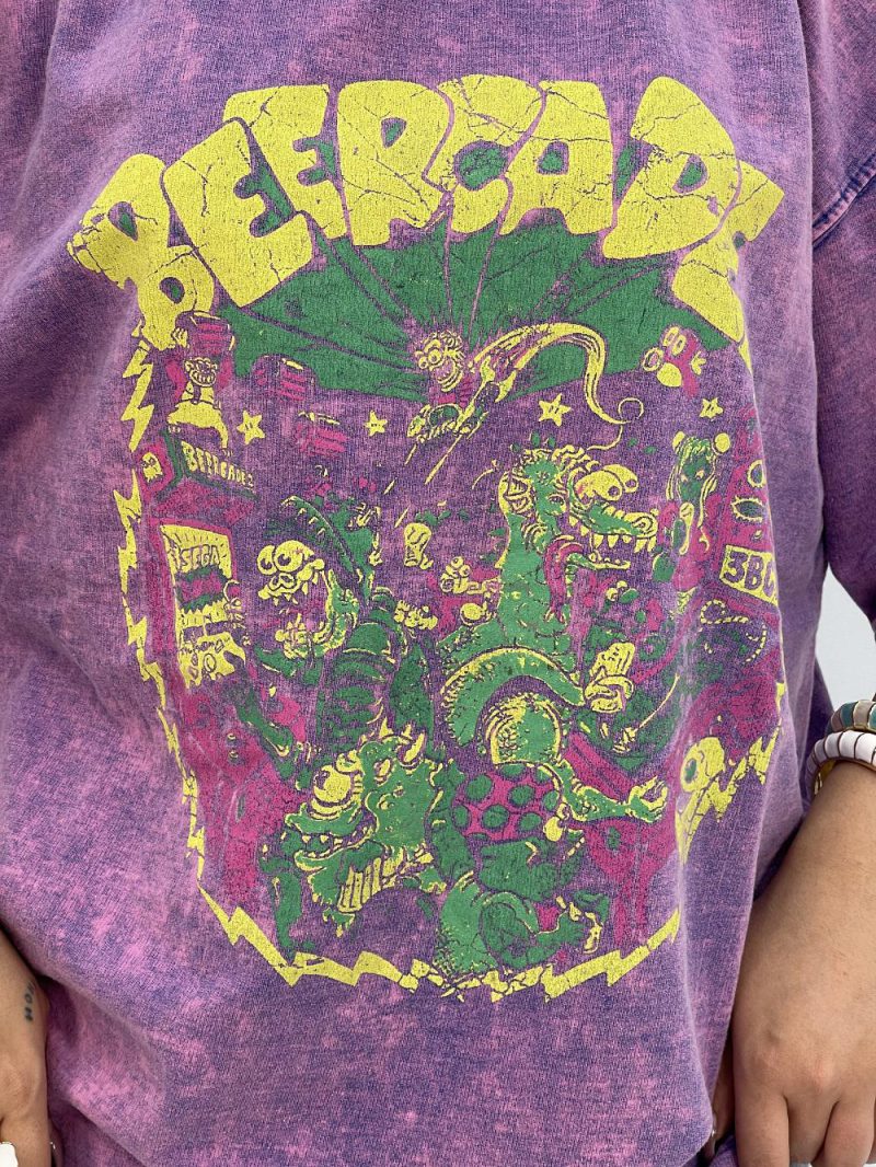 تیشرت باکسی سنگشور یاسی