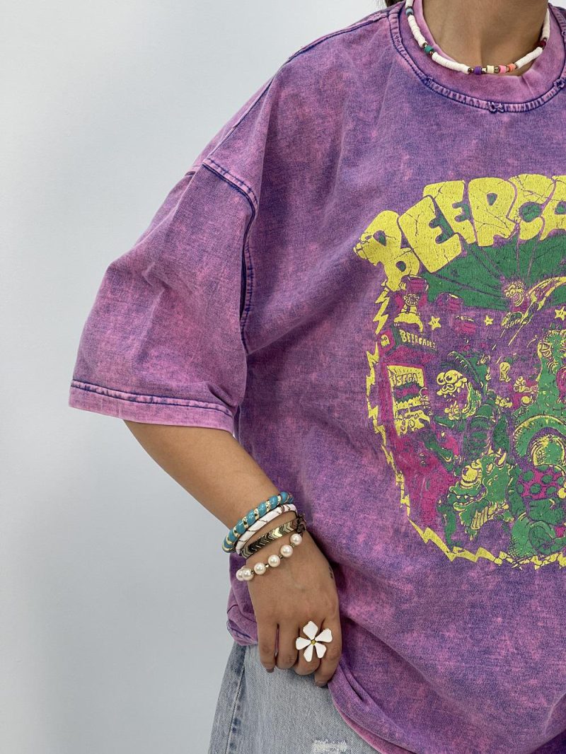 تیشرت باکسی سنگشور یاسی