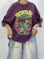 تیشرت باکسی سنگشور بنفش