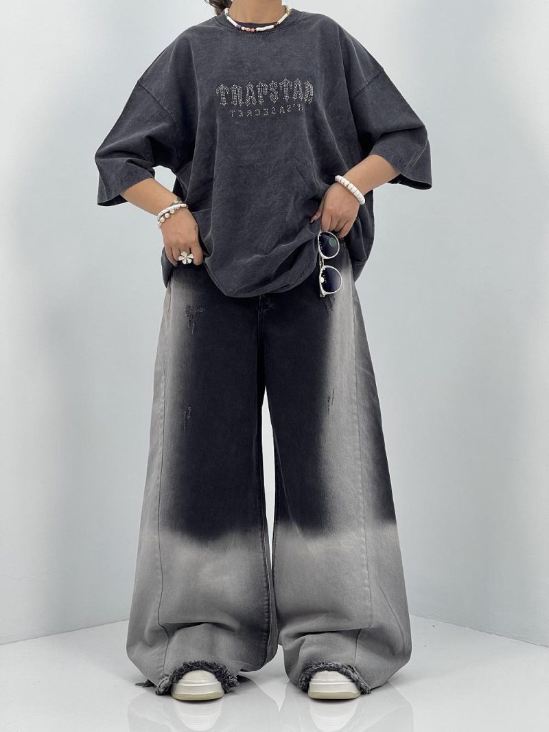 تیشرت باکسی سنگشور زغالی