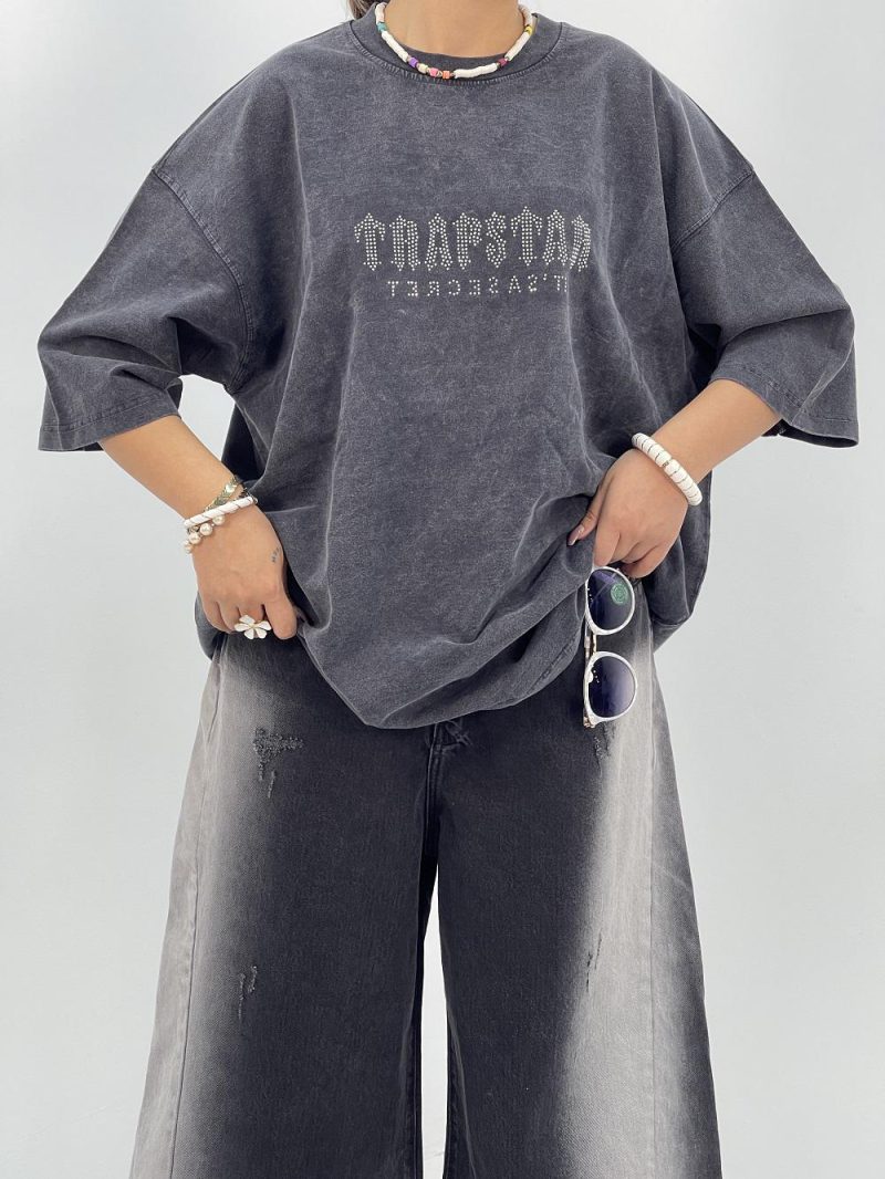 تیشرت باکسی سنگشور زغالی