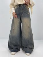 شلوار جین زنانه سوپر بگ آبی سنگشور