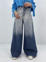 شلوار جین زنانه سوپر بگ آبی سنگشور