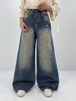 شلوار جین زنانه سوپر بگ آبی سنگشور